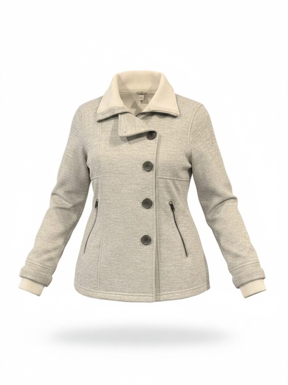 prAna Martina Softshell Jacket Womens L Gray Heather Fleece Lined
